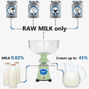 Milky Day Electric Cream Separator FJ 90 PP (115V) output visualization