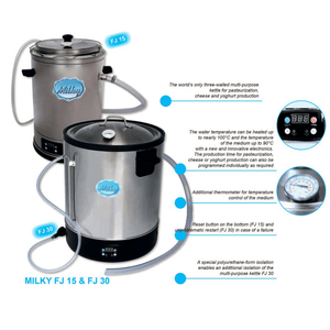 Milky Day Small Milk Pasteurizer and Yogurt Machine FJ15 vs FJ30