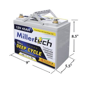 MillerTech 12V 45AH Intelligent Lithium Battery (1245L)