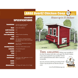 OverEZ Large Chicken Coop Specs