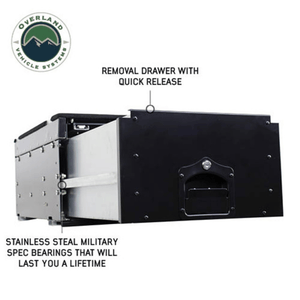 Overland Vehicle Systems Cargo Box With Slide Out Drawer & Working Station Removable Drawer