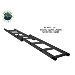 Overland Vehicle Systems LD TMBK Soft Shell Roof Top Tent sliding square ladder