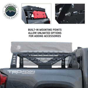 Overland Vehicle Systems Universal Mid Height Rack for Pick Up Trucks built-in mounting points