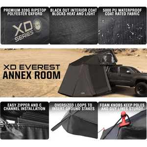 Overland Vehicle Systems XD Everest Annex Room Roof Top Tent Extension - Features