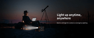 Pecron E300 LFP Portrable Power Station LED Light