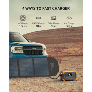 Pecron E300 LFP Portrable Power Station Multiple Ways of Charging