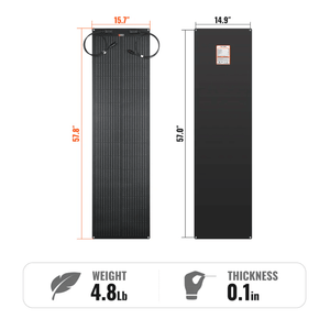 Rich Solar - MEGA 100 Watt 12V Flexible Solar Panel - Weight and dimensions