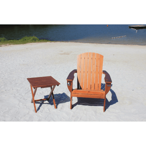 Riverstone Adirondack Chair with Matching Folding Table Outdoor Assembly