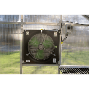 Riverstone MONT Solar Powered Ventilation System greenhouse interior view