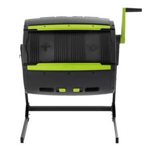 Riverstone Maze 65 Gallon Compost Tumbler closed front view