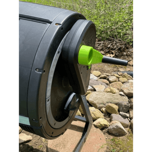 Riverstone Maze Two Stage 65 Gallon Compost Tumbler with Easy Turn Kit crank