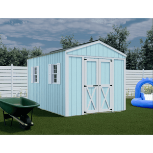 Best Barns Handmade Haven Mini Shed Blue Outdoor Setup