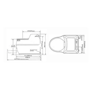 Picture of White Sun-Mar Compact Composting Toilet Dimensions