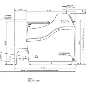 Picture of Sun-Mar Excel Composting Toilet Side elevation