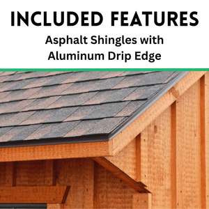 The Hen House Collection Included Asphalt Shingles with Aluminum Drip Edge