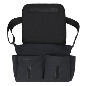 White Duck Outdoors Filios Messenger Bag black opened and empty