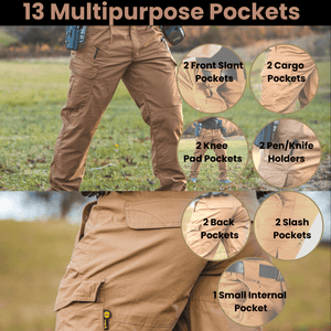 White Duck Outdoors Aztec Tactical Pants pockets infographic
