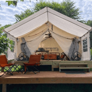 White Duck Outdoors Canvas Porch for Alpha Wall Tent on Platform