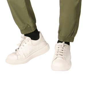White Duck Outdoors Essential Stretch Jogger Pants Olive cuffs close up