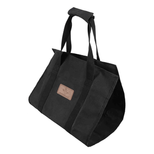 White Duck Outdoors Rectangle Canvas Log Carrier Bag Black