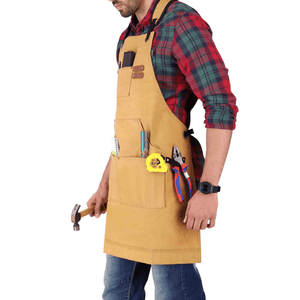 White Duck Outdoors Tan Work Apron Left Side View