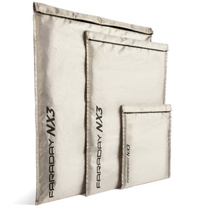 3pc Medium Kit NX3 Double Layer CYBER Fabric Faraday Bag - Faraday Defense