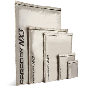 5pc Mega Kit NX3 Double Layer CYBER Fabric Faraday Bag - Faraday Defense