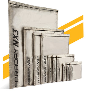 10pc Mega Kit NX3 Double Layer CYBER Fabric Faraday Bag - Faraday Defense