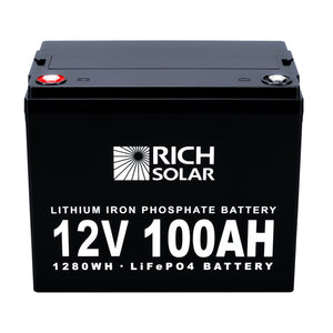 Rich Solar-12V 100Ah LiFePO4 Lithium Iron Phosphate Battery
