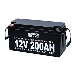 Rich Solar-12V 200Ah LiFePO4 Lithium Iron Phosphate Battery