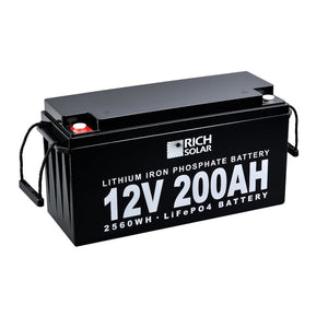 Rich Solar-12V 200Ah LiFePO4 Lithium Iron Phosphate Battery