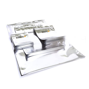 Picture of a 40pc Mega-Kit ESD/EMP 7.0mil Faraday Bags, 2 pcs. of18x28, 6 pcs. of 12x18, 16 pieces of 8x10 and 16 pieces of 5x7.