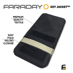 Key FOB black canvas protection bag (Set of Two) - Faraday