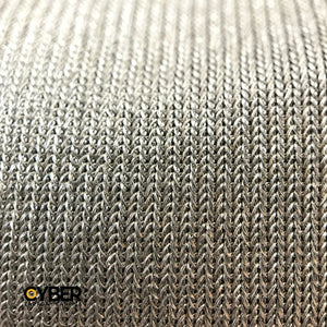 CYBER Faraday Fabric EMF RF Shielding Silver Elastic Fabric 62″ x 1′ - Faraday Defense