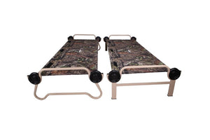 Picture of Disc-O-Bed Cam-O-Bunk Large with Mossy Oak including Organizers as 2 single cots.