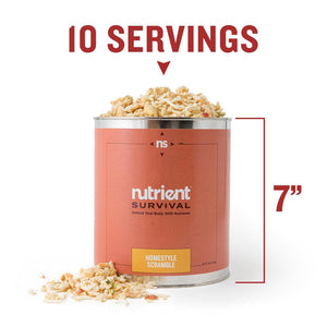 Nutrient Survival - Homestyle Scramble Container Specs