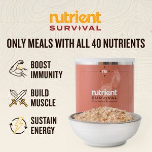Nutrient Survival Hearty Apple Cinnamon Oatmeal.