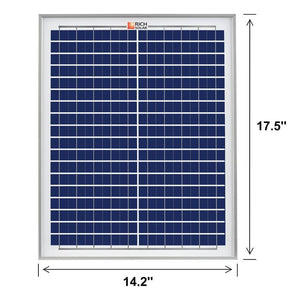 Rich Solar - 20 Watt 12V Poly Solar Panel