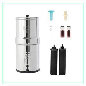 Travel Berkey Water Filter System (1.5 gal) With 2 Black Elements