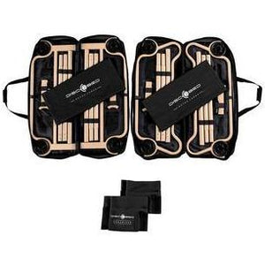 Picture of 2 open carry bags containing the Disco-O-Bed Extra Large With Organizers - Black.