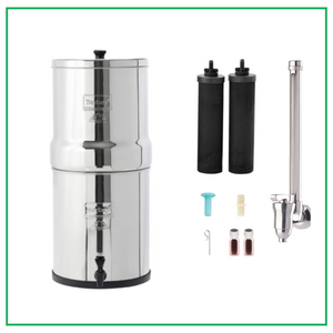 Travel Berkey® System (1.5 gal) With 2 Black Elements With 7" Berkey Water View™ Spigot