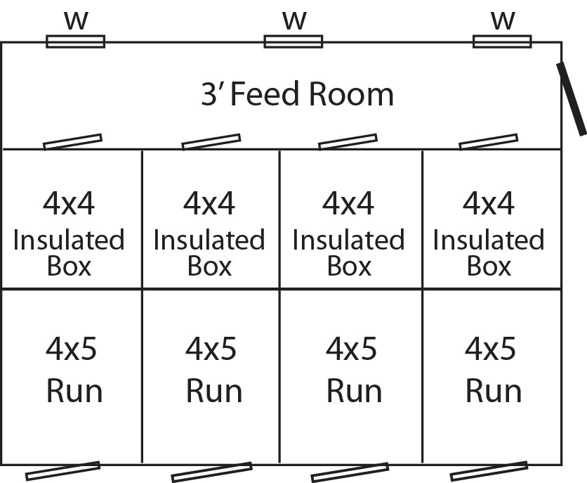 Picture of 10 x 16 Commercial Dog Kennel Floor Plan
