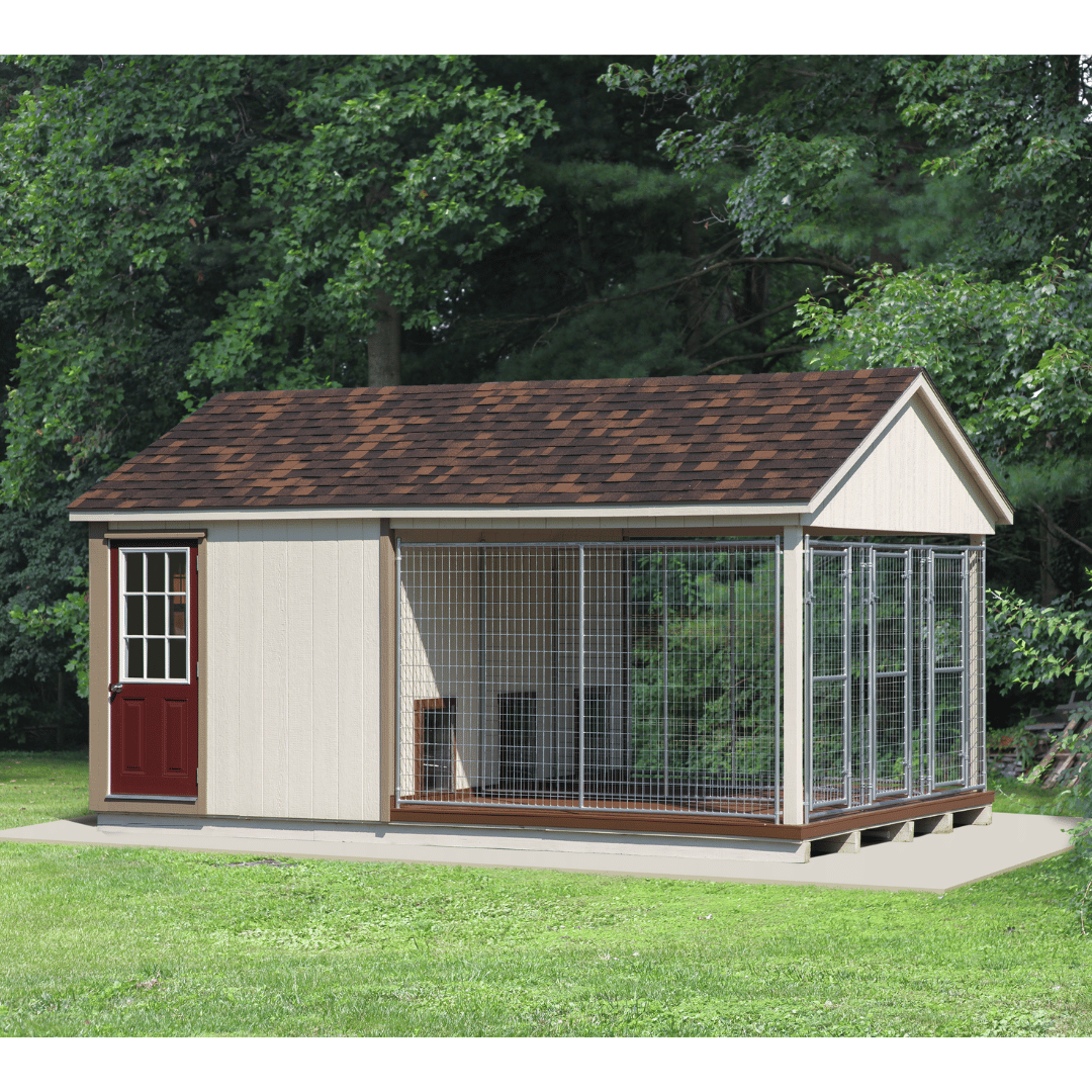 Front picture of 12 x 18 Commercial Dog Kennel