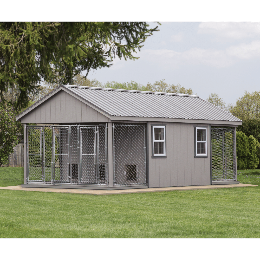 Back Picture of 12 x 24 Commercial Dog Kennel