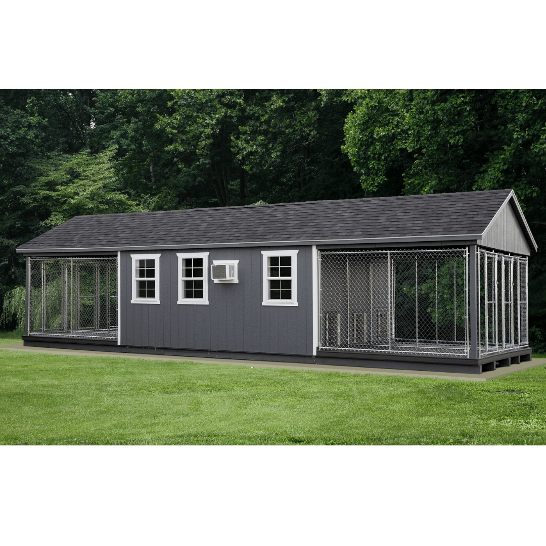 back Picture of 12 x 36 Commercial Dog Kennel