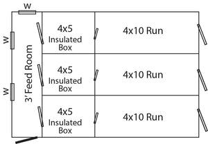 picture of 12 x 18 Commercial Dog Kennel Floor plan