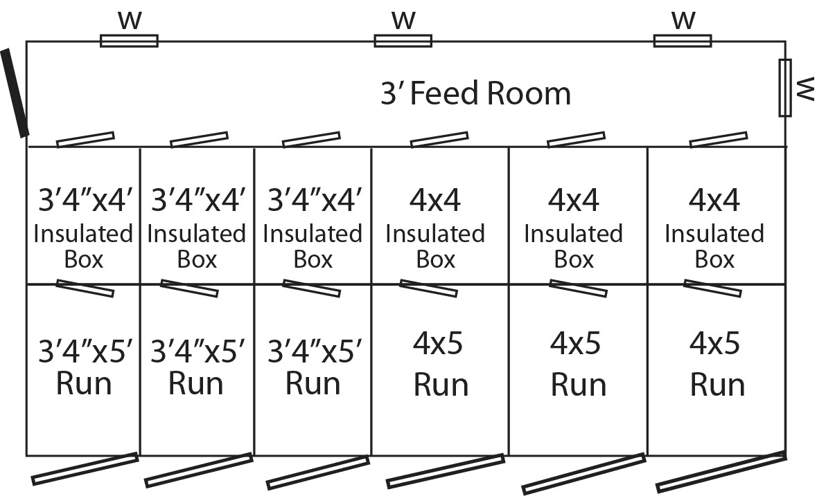 Picture of 12 x 22 Commercial Dog Kennel Floor plan