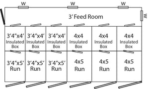 Picture of 12 x 22 Commercial Dog Kennel Floor plan