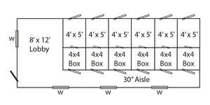 Picture of 12 x 32 Commercial Dog Kennel Floor plan