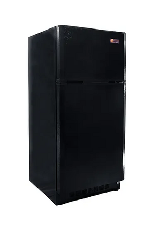 angled picture of SunStar Solar 16CU Refrigerator black